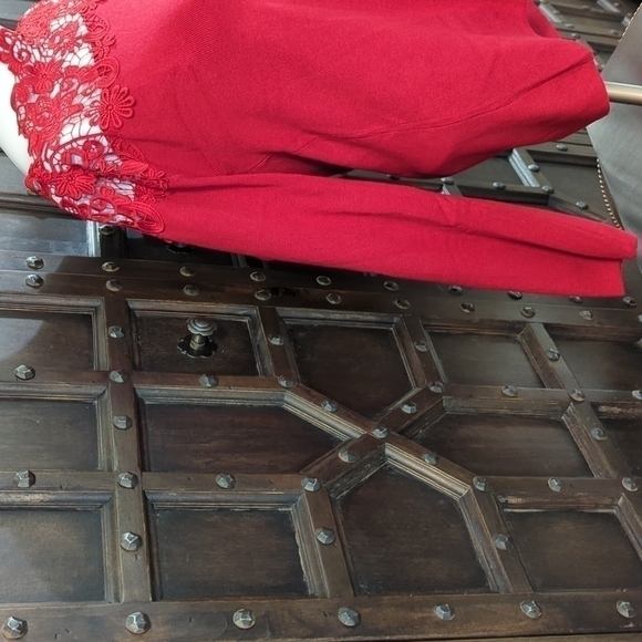 Holiday classic! Lace top sweater, super soft material. Gorgeous detail! Size XL - Picture 3 of 6